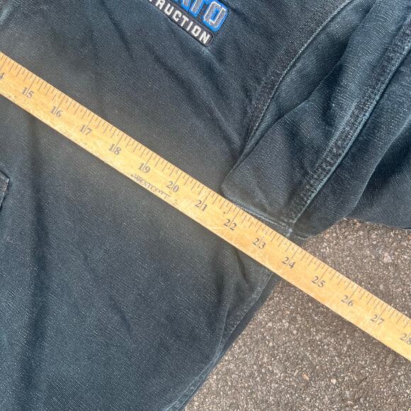 Carhartt J140 Black Duck Jacket Large Quilted Flannel Lined Workwear Zip Quilt - Picture 3 of 7